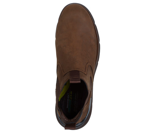 Ghete sport, barbati, SKECHERS AUGUSTINO-PAULO 205227-CHOC maro, piele naturala